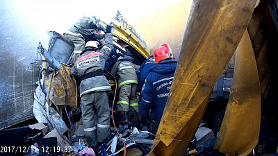 Столкновение семи фур на трассе сняли на видео