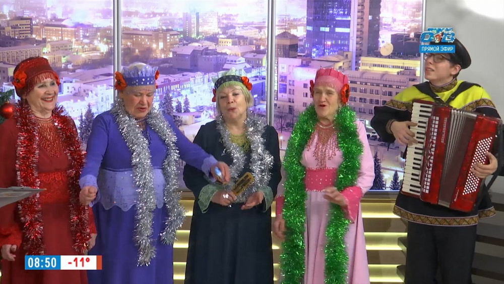 Наше УТРО на ОТВ – гость в студии коллектив частушечниц "Семеновна"