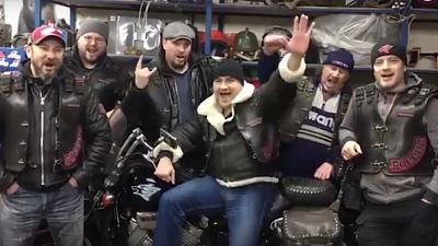 «Ночные волки» поздравили южноуральцев с Новым годом