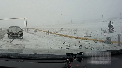 Ребенок вылетел из «Дэу Матиз» при лобовом столкновении на трассе 