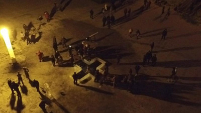 Купание в Крещенских купелях сняли с квадрокоптера 