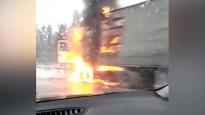 На трассе М-5 выгорела фура 