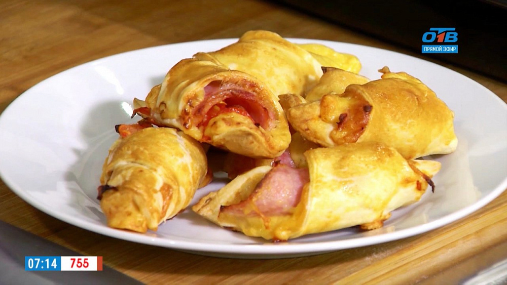 Наше УТРО на ОТВ – круассаны с ветчиной и сыром