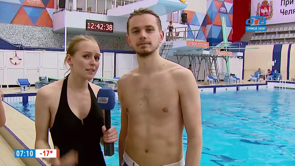 Наше УТРО на ОТВ – ведущие на выезде - прыжки в воду