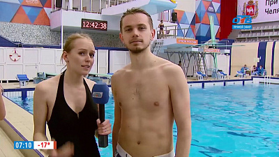 Наше УТРО на ОТВ – ведущие на выезде - прыжки в воду