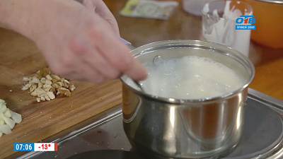  Наше УТРО на ОТВ – домашний творог с медом и цукатами