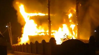 Дом семь часов полыхал на Увильдах