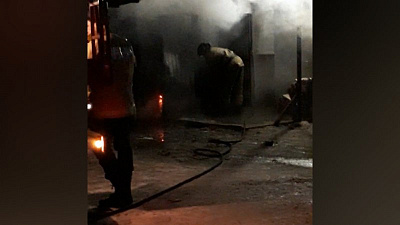 В Златоусте загорелся супермаркет. Видео