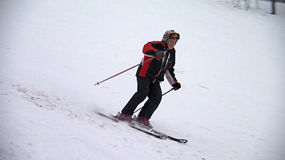 90-летний горнолыжник осуществил свою мечту 