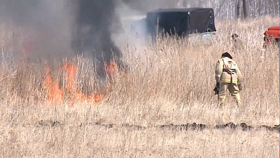 Под Кунашаком проходят учения пожарных