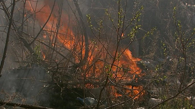 Заправку и близлежащие постройки спасли от пожара сотрудники МЧС