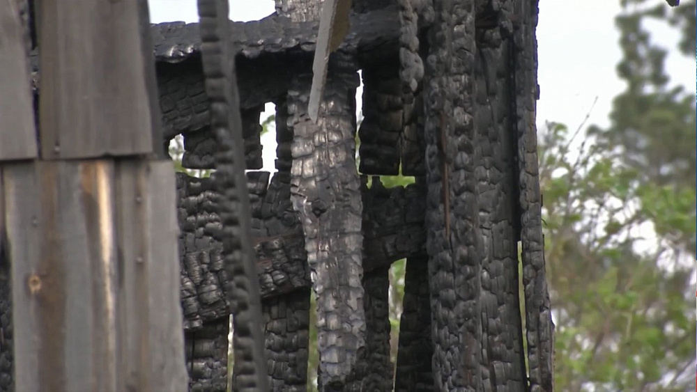 В Полетаево горит сухостой и мусор