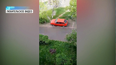 В Троицке выпал град