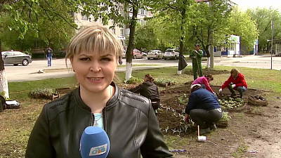 Наше УТРО на ОТВ – включение клумбы