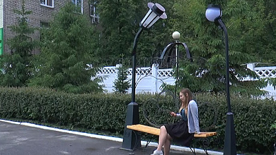 Целующиеся фонари появились в Кыштыме 