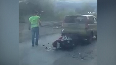 Мотоциклист попал под колеса иномарки в Челябинске 