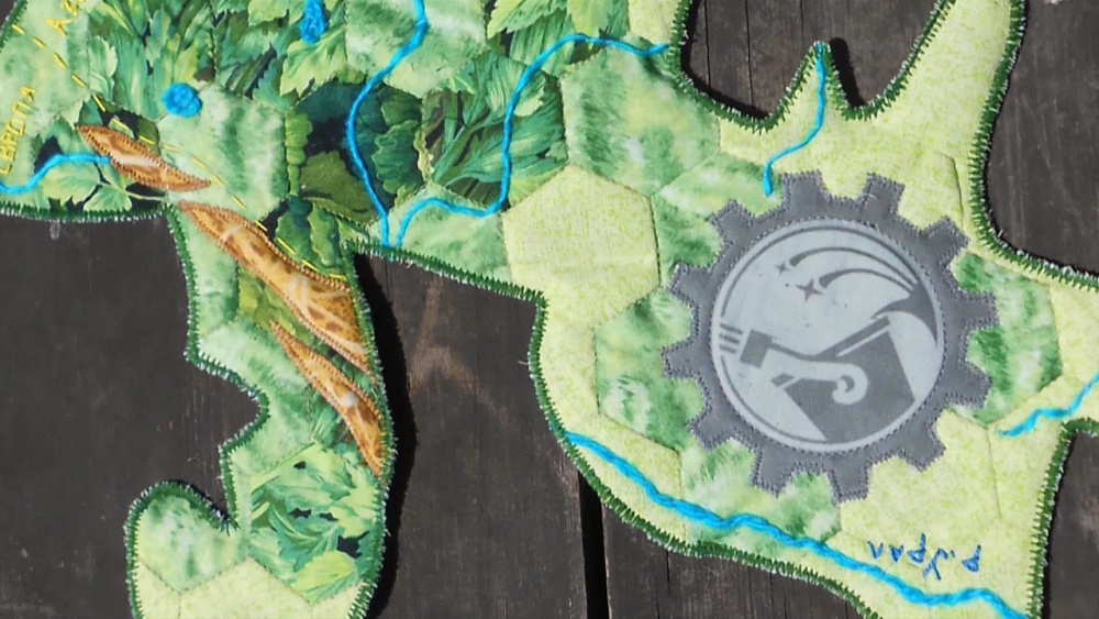 Мастерица сшила Южный Урал для лоскутной карты страны