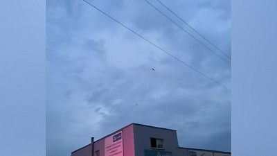 Вереницу вертолетов над городом сняли на видео жители ЧМЗ 