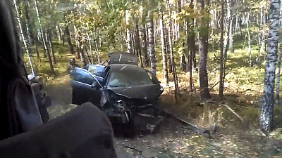 ДТП с участием автомобилей двух иномарок произошло на дороге между Чебаркулем и Миассом