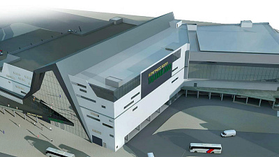 Южноуральские строители смонтировали каркас конгресс-холла «Таганай-2020» 