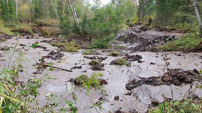 В Катав-Ивановске выясняют причины возникшего оползня