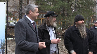 Федор Конюхов заложил первый камень в фундамент строительства новой часовни в «Солнечной долине»