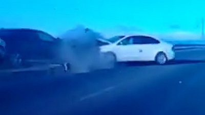 Две иномарки столкнулись лоб в лоб на трассе под Магнитогорском