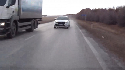 Считанные сантиметры спасли водителя от ДТП в Кизильском районе