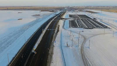 Дорога на границе Челябинской области и Казахстана стала 4- и 5-полосной