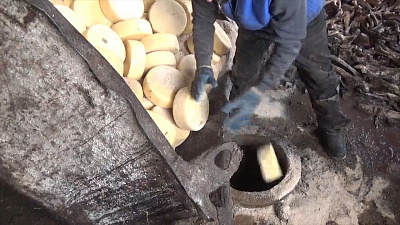 Уничтожение 20 тонн европейского сыра попало на видео