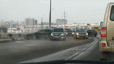 Массовая авария на Университетской Набережной попала на видео