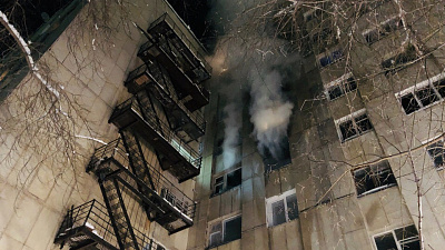 Пожар, потрясший жителей Озерска, попал на видео