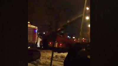 Пожар в Металлургическом районе засняли очевидцы