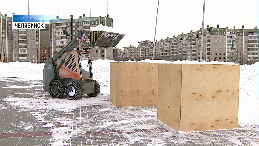 Возле арены «Трактор» появятся фигуры из снега