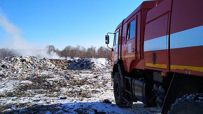 Тлеющую свалку в поселке Роза потушат в течение двух-трех дней
