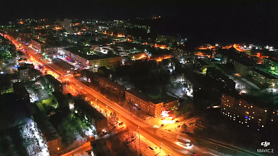 Ночной Златоуст в гиперлапсе. ВИДЕО