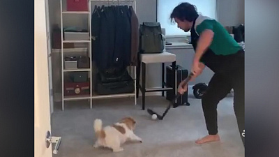 Пушистая тренировка Артемия Панарина перед важной игрой. ВИДЕО