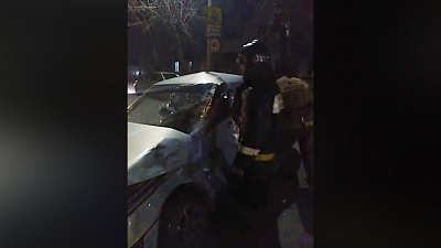 Тройная авария в центре Троицка. ВИДЕО