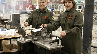 В Челябинске раздадут десять тысяч георгиевских лент и шесть тысяч порций солдатской каши