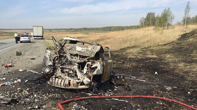 Страшная авария под Челябинском унесла жизни четверых. ВИДЕО 18+