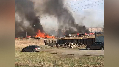 Барбекю на природе закончились крупным пожаром. Видео очевидцев