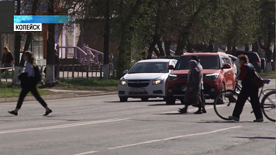 В Копейске нанесли дорожную разметку с ошибками