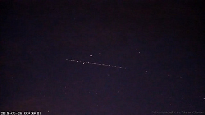 Уральцу удалось зафиксировать пролет спутников Илона Маска