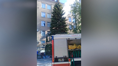 Пожар в офисном здании Челябинска