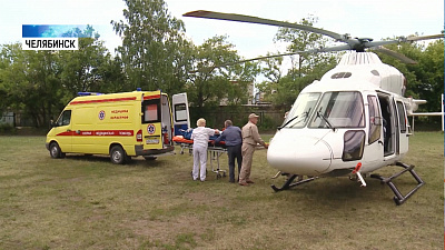 Пострадавшего в аварии на М-5 доставили в Челябинск 