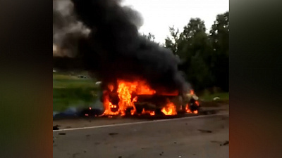 В Сосновском районе мужчина скончался в горящей машине