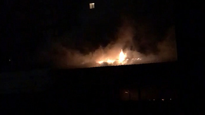 Ночной пожар в миасском дворе