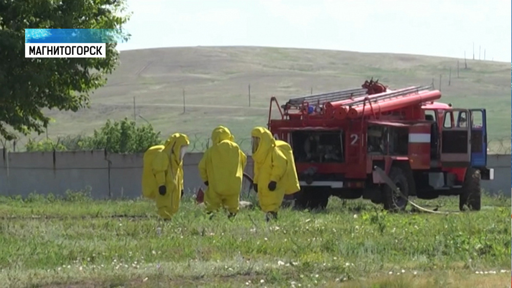 Ликвидацию утечки хлора отрабатывает «Водоканал»