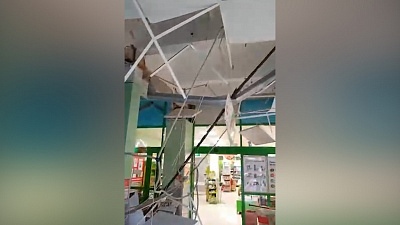 Обвал в супермаркете изнутри. ВИДЕО