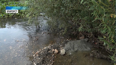 В Златоусте «обмелел» городской пруд